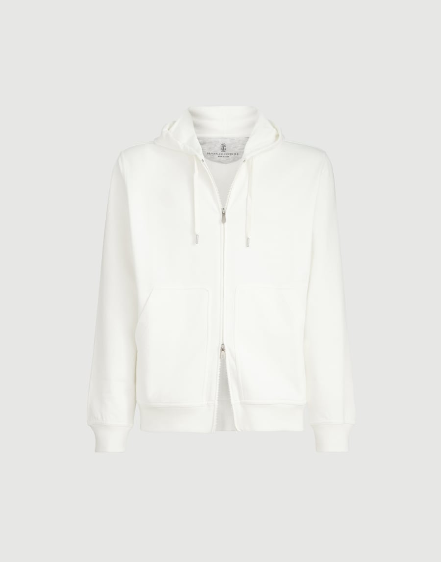 Hooded zip-up sweatshirt Off-White Man - Brunello Cucinelli