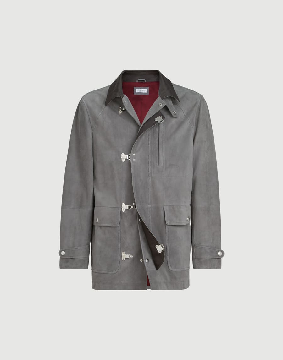 Suede outerwear Medium Grey Man - Brunello Cucinelli
