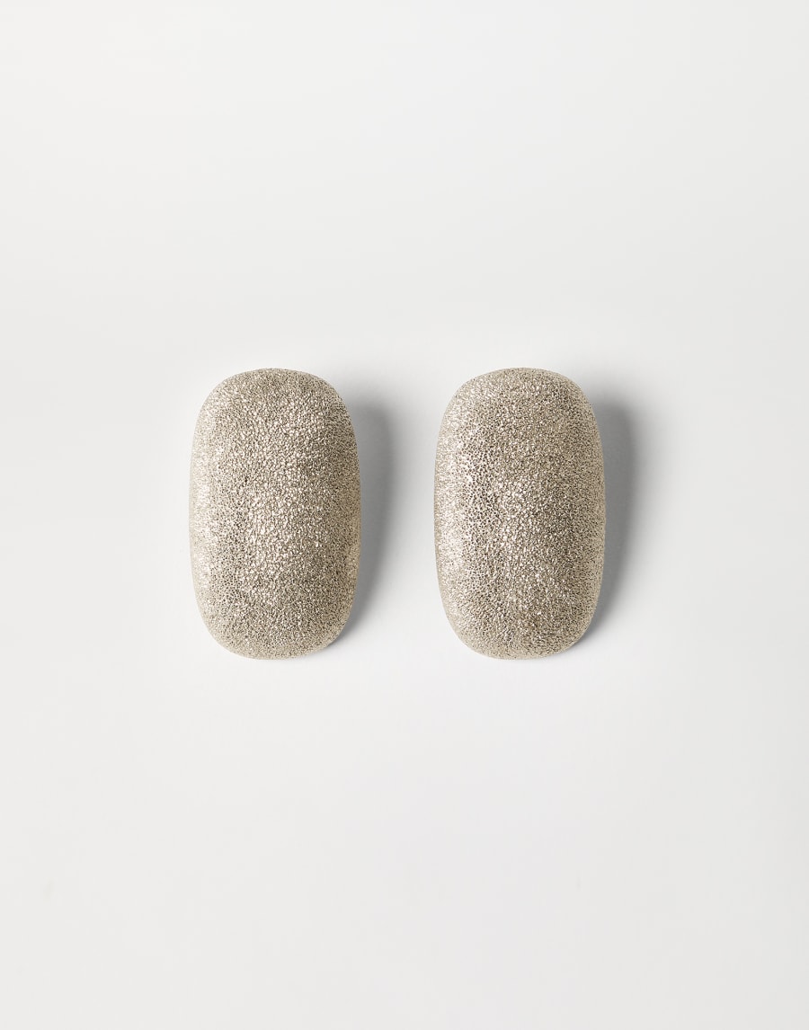 Silver shimmer earrings Gold Woman - Brunello Cucinelli