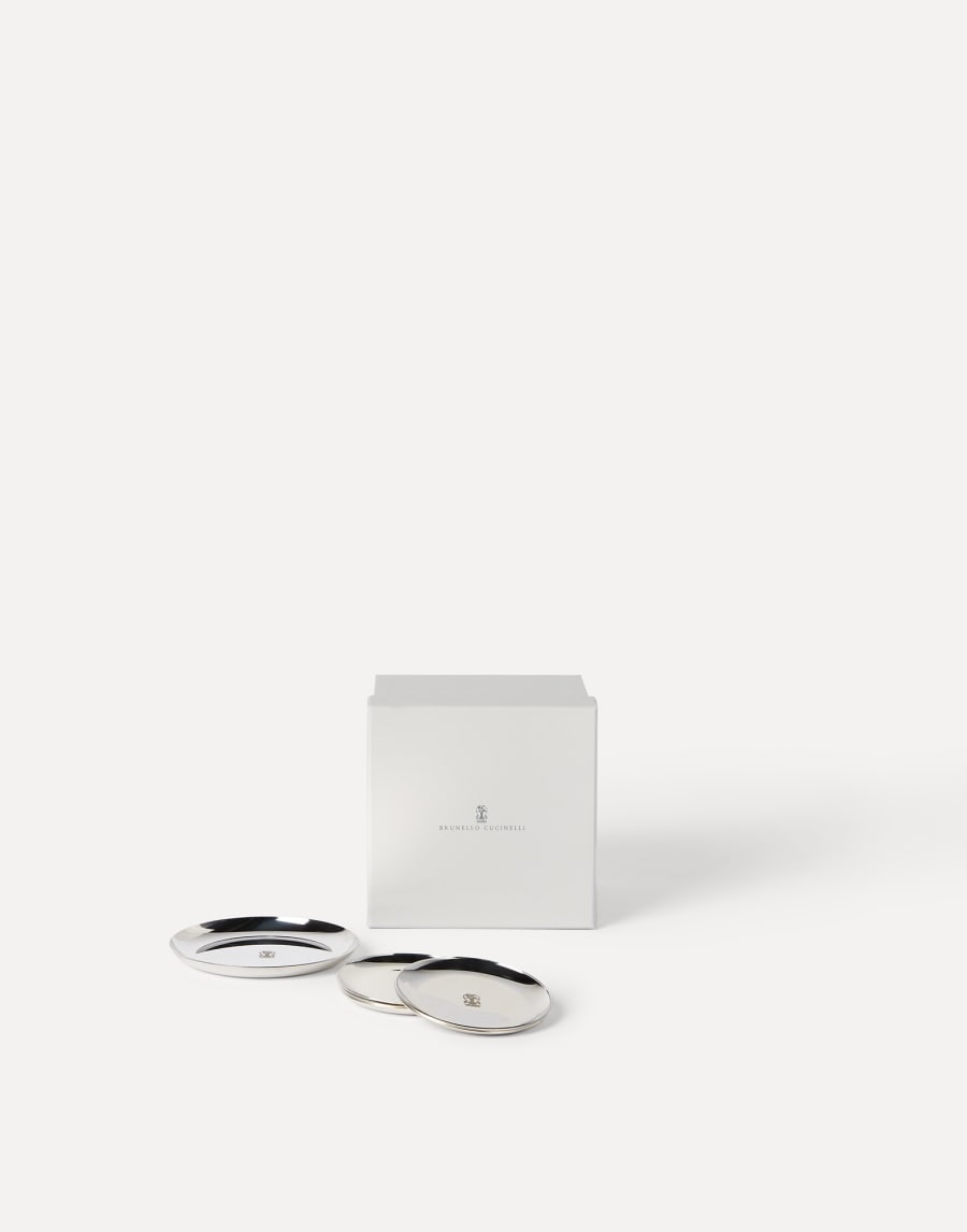 Набор подставок под бутылку и под стаканы Серебристый Стиль жизни - Brunello Cucinelli