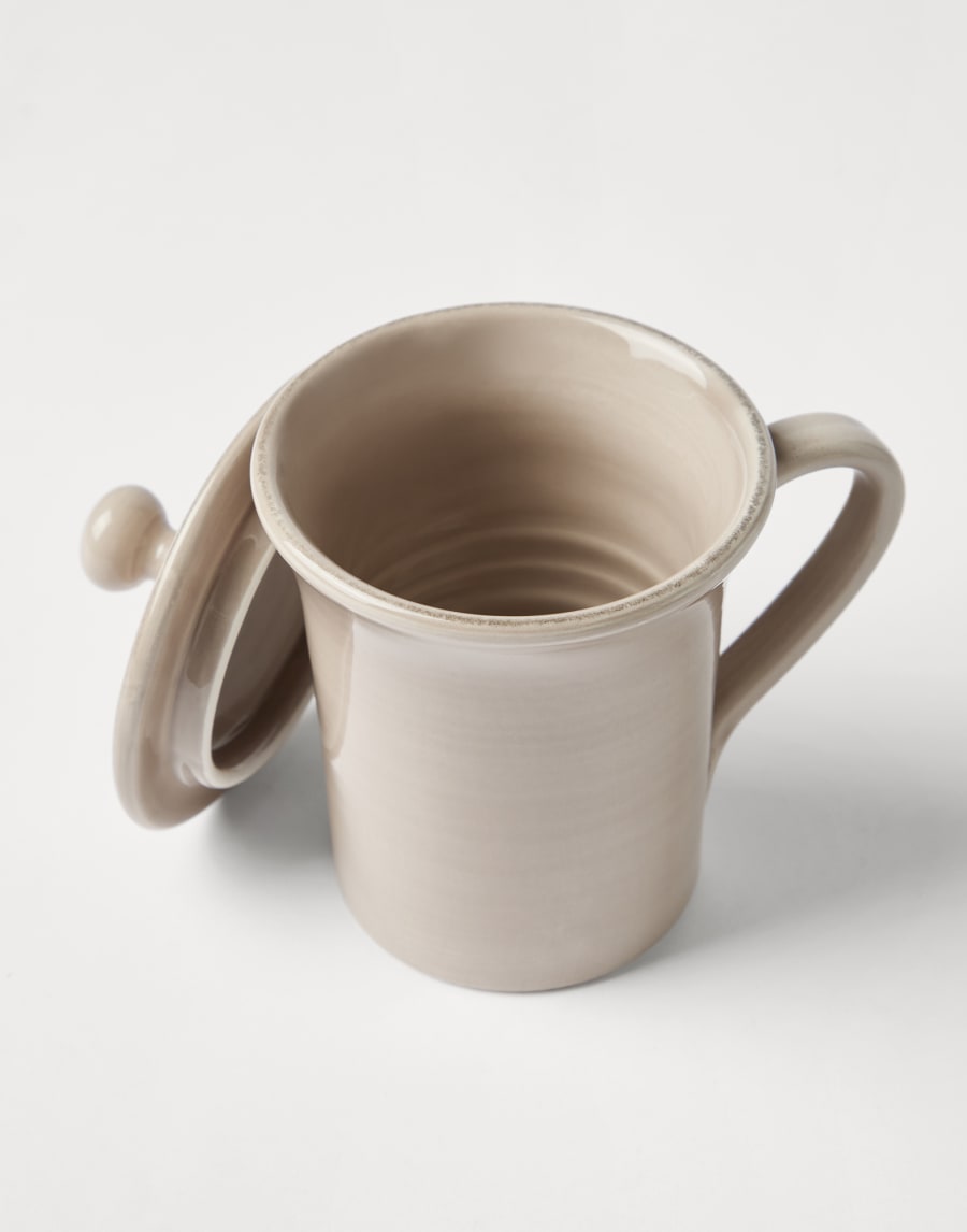 Ceramic mug with lid Brown Lifestyle - Brunello Cucinelli