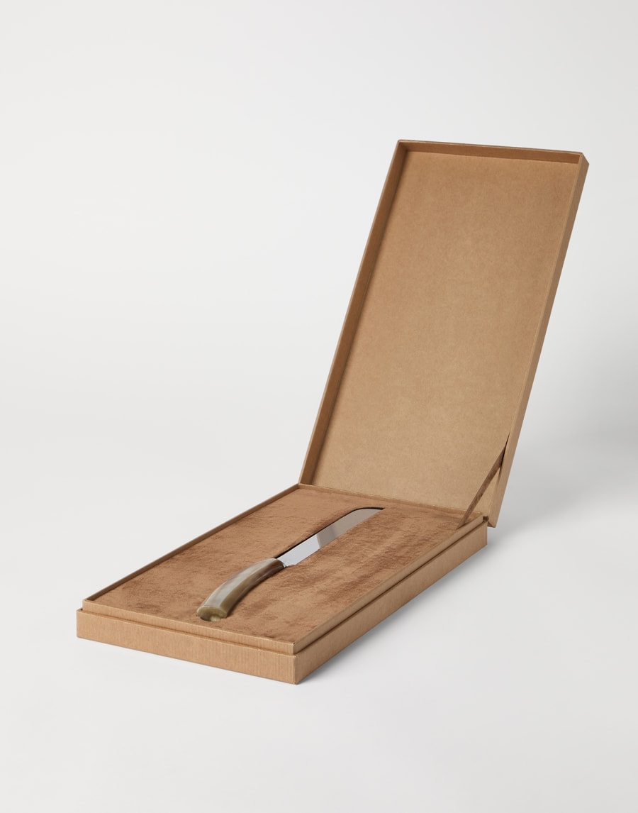 Нож Baker из рога и посеребренной стали Цвет натурального рога Стиль жизни - Brunello Cucinelli