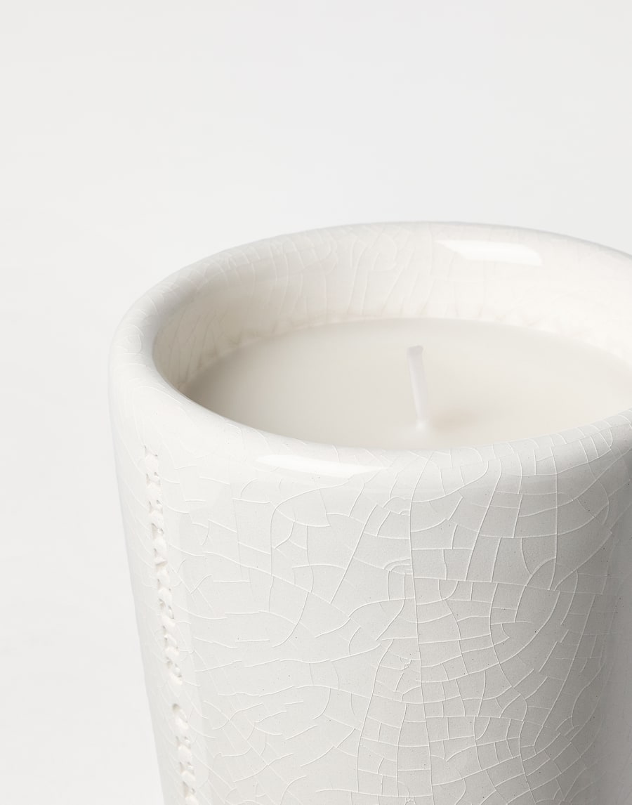 Candle in craquelée vessel White Lifestyle - Brunello Cucinelli