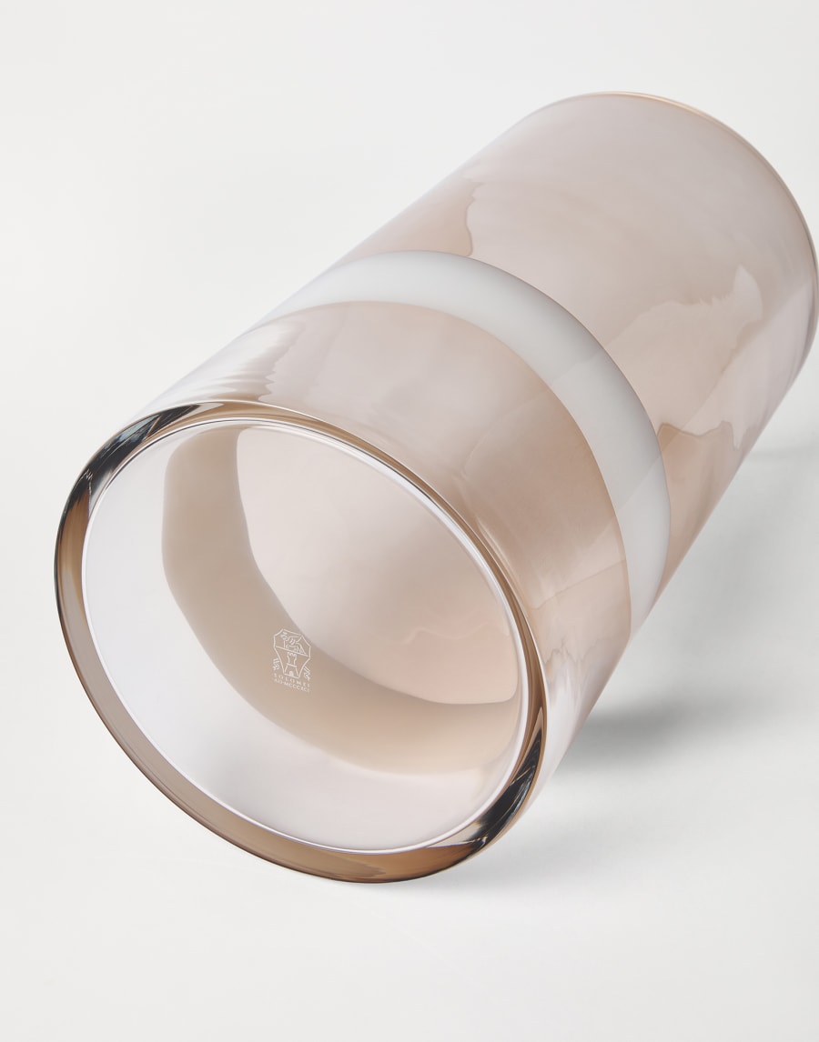 Murano glass striped vase Natural Lifestyle - Brunello Cucinelli