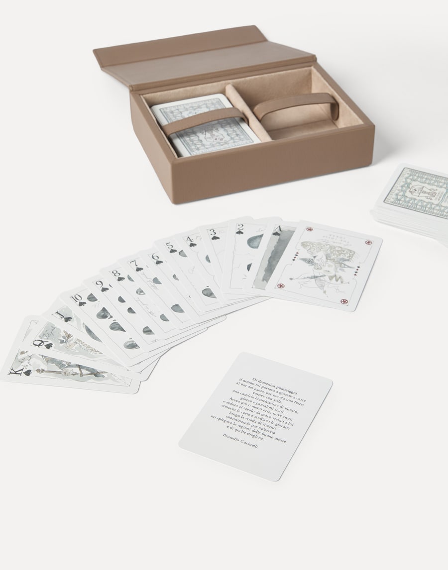 游戏牌及收纳盒 浅棕色 生活风格 - Brunello Cucinelli