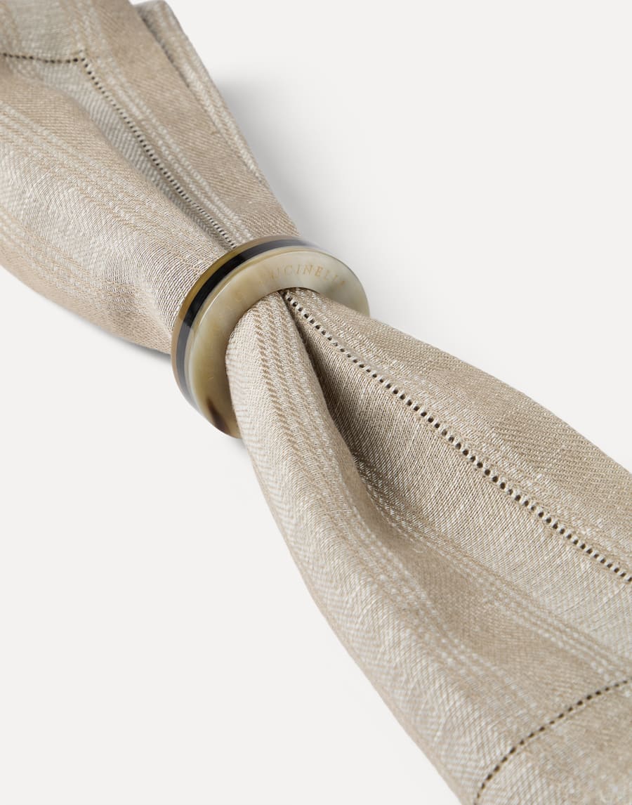 6-piece napkin ring set Natural Horn Lifestyle - Brunello Cucinelli