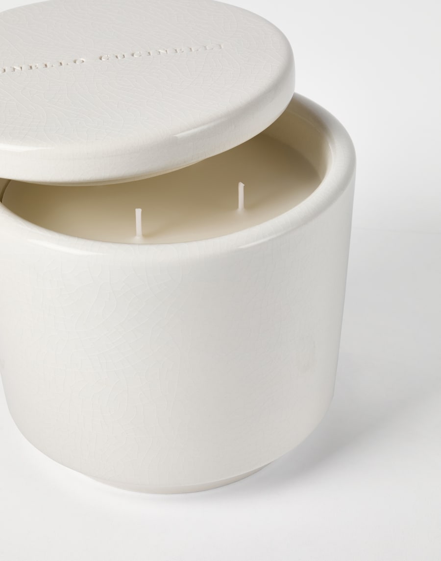 Maxi scented candle with lid White Lifestyle - Brunello Cucinelli