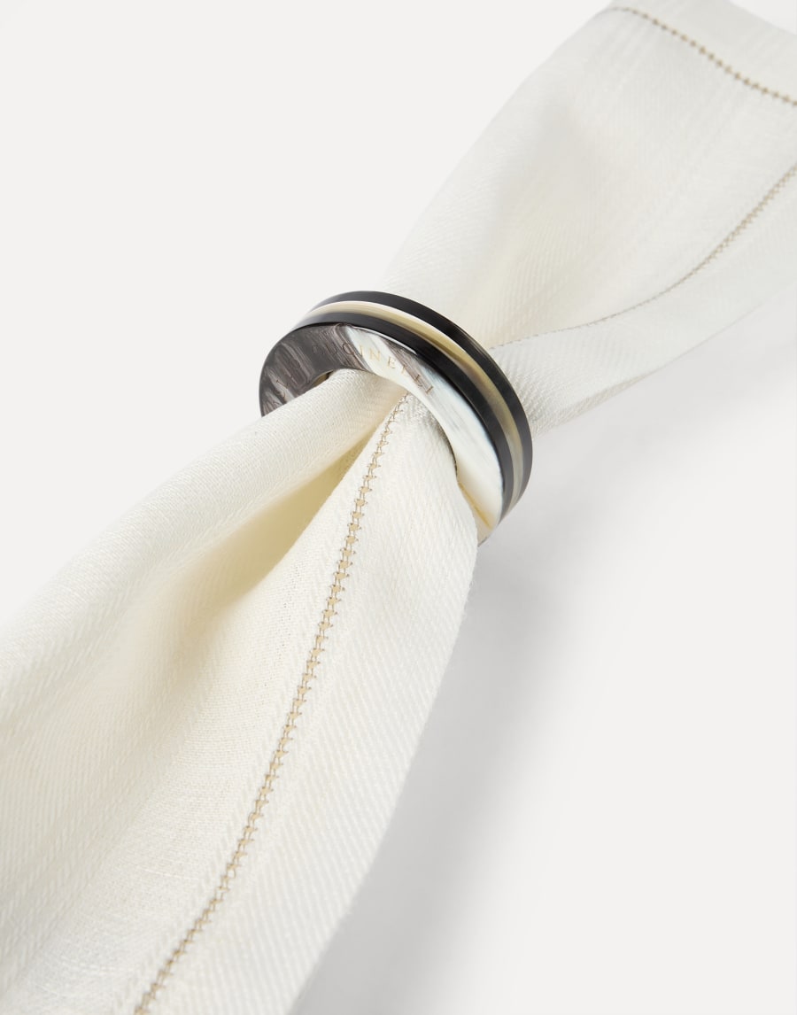 6-piece napkin ring set Black Lifestyle - Brunello Cucinelli