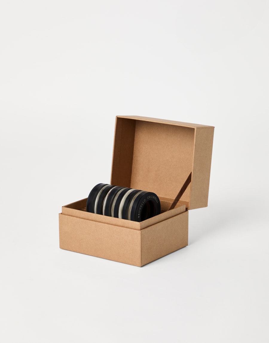 6-piece napkin ring set Black Lifestyle - Brunello Cucinelli