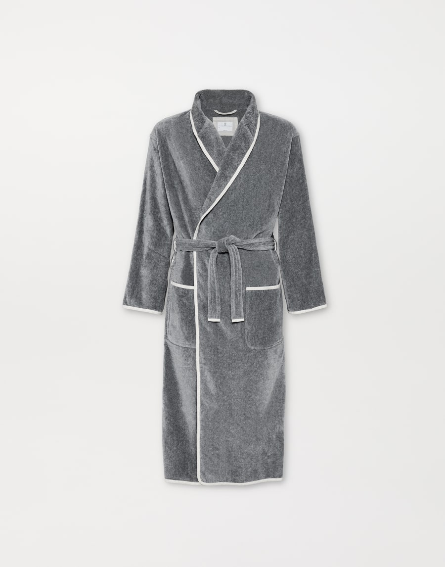 Bademantel aus Frottee Mittelgrau Lifestyle - Brunello Cucinelli