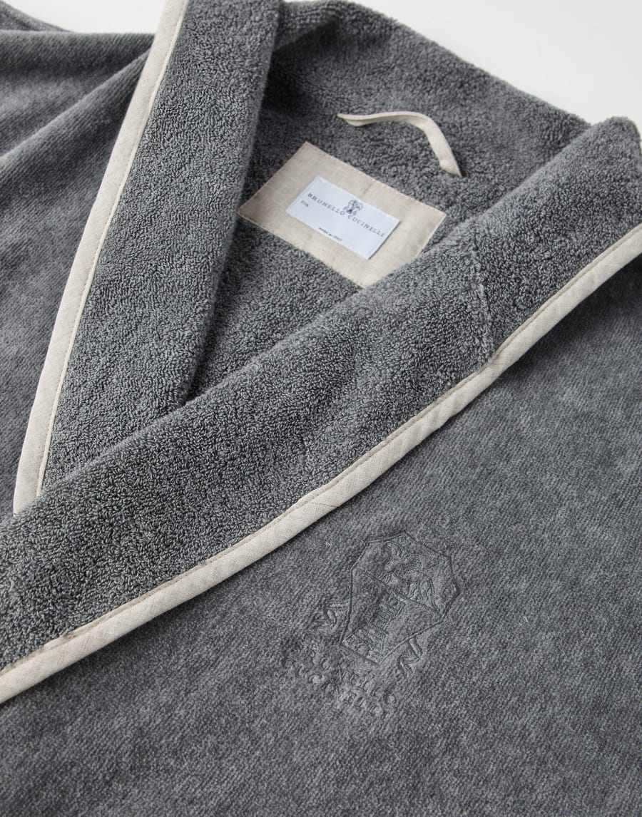 Bademantel aus Frottee Mittelgrau Lifestyle - Brunello Cucinelli