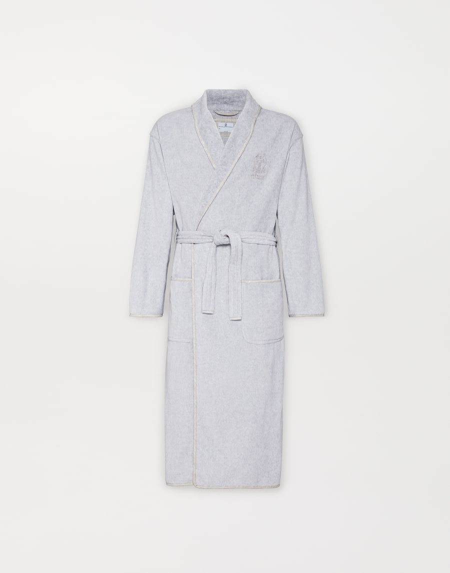 Bademantel aus Frottee Hellgrau Lifestyle - Brunello Cucinelli