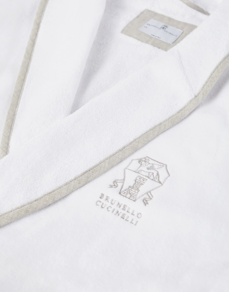Bademantel aus Frottee Weiß Lifestyle - Brunello Cucinelli