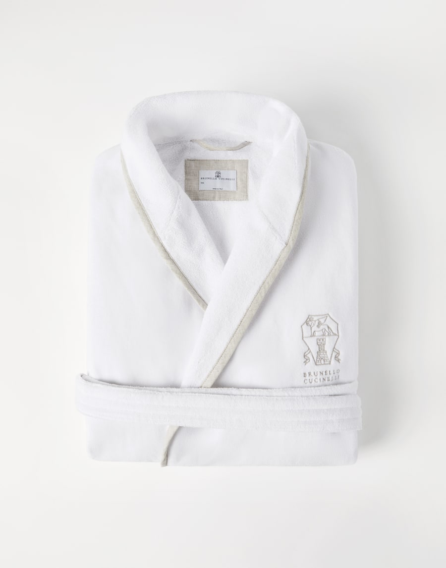Bademantel aus Frottee Weiß Lifestyle - Brunello Cucinelli