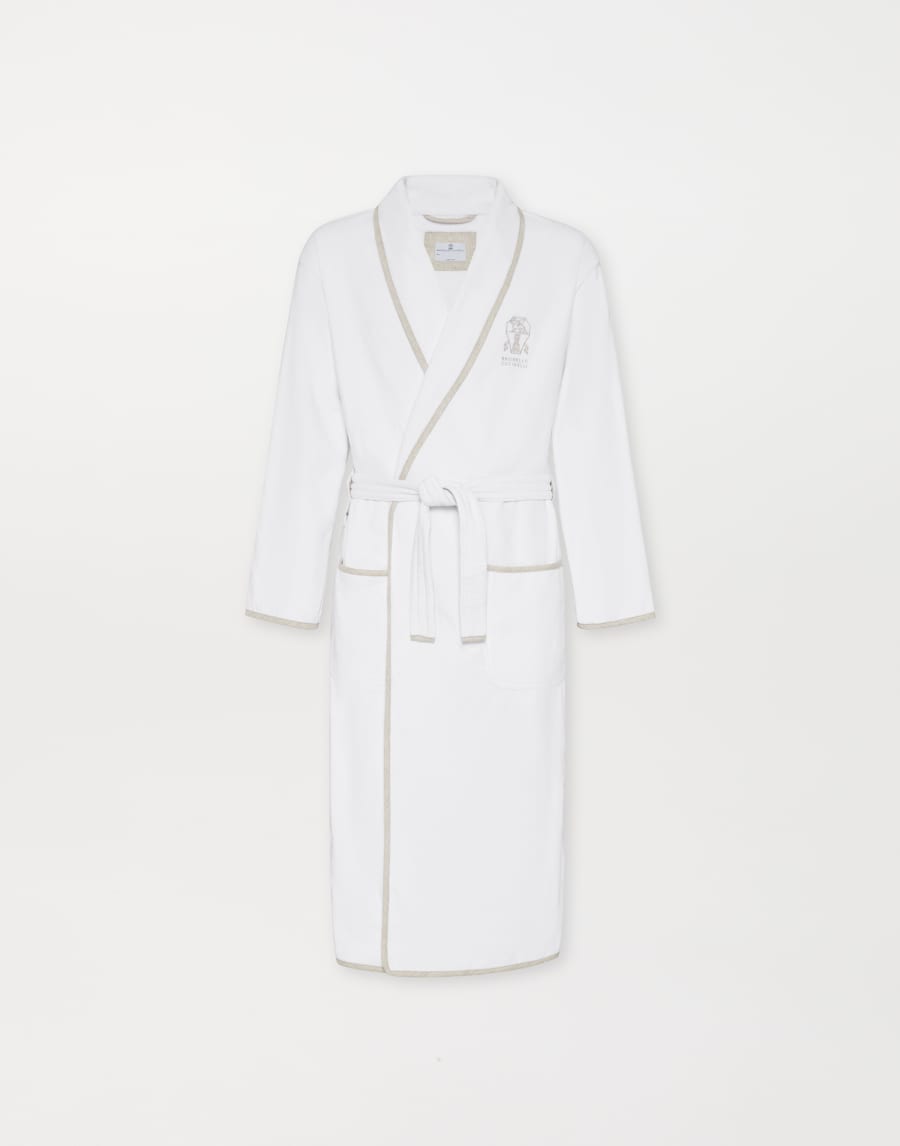 Bademantel aus Frottee Weiß Lifestyle - Brunello Cucinelli
