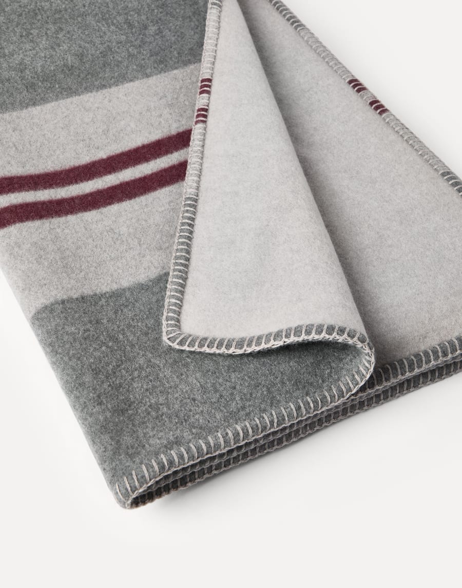 Плед из двойного кашемира Темный милитари Стиль жизни - Brunello Cucinelli