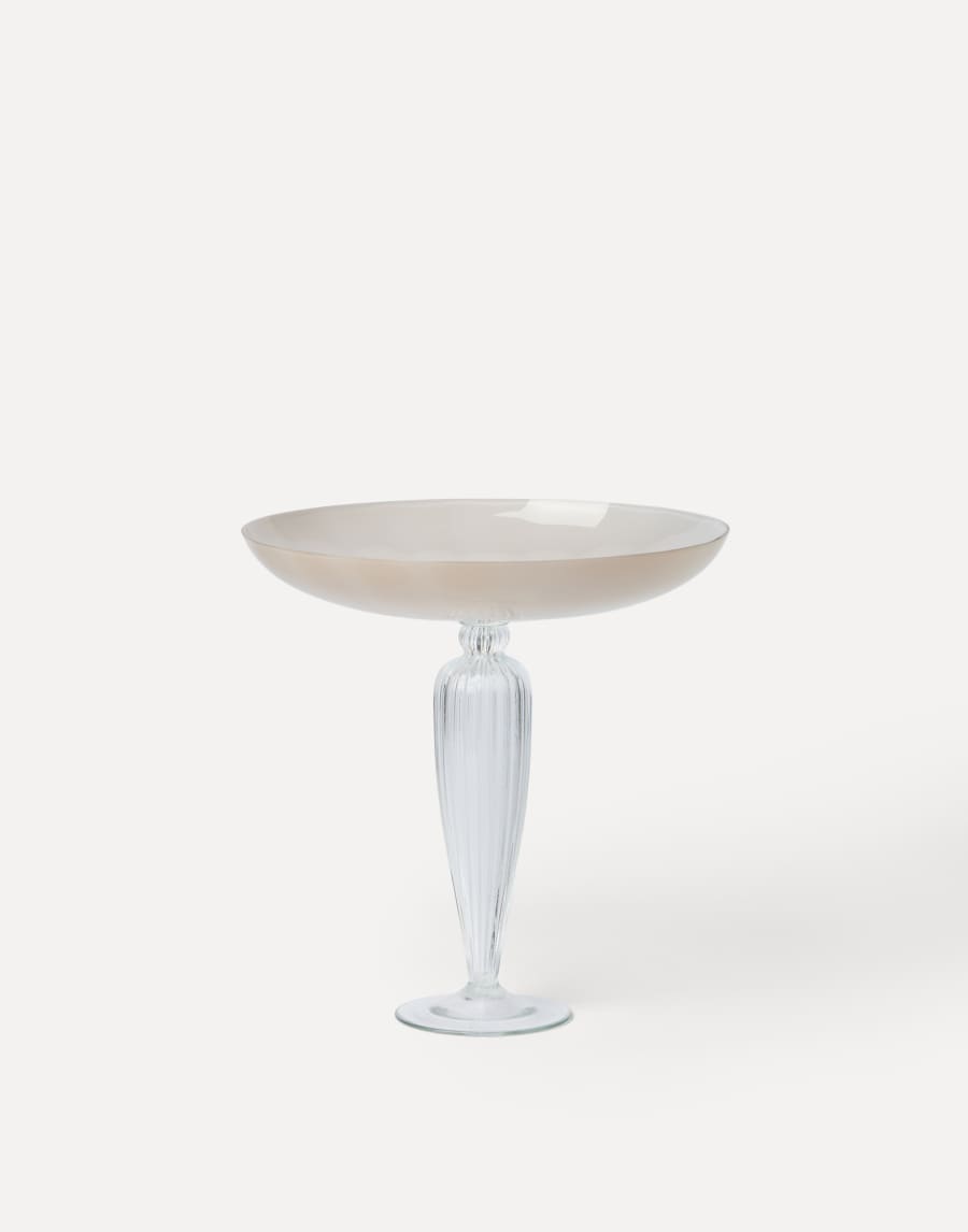 穆拉诺玻璃精制高脚盘 自然色 生活风格 - Brunello Cucinelli
