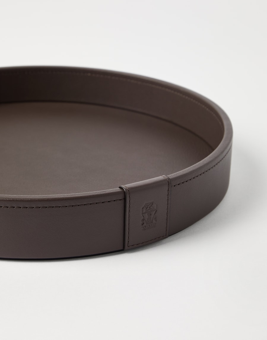 Wood and leather small tray Cigar Lifestyle - Brunello Cucinelli