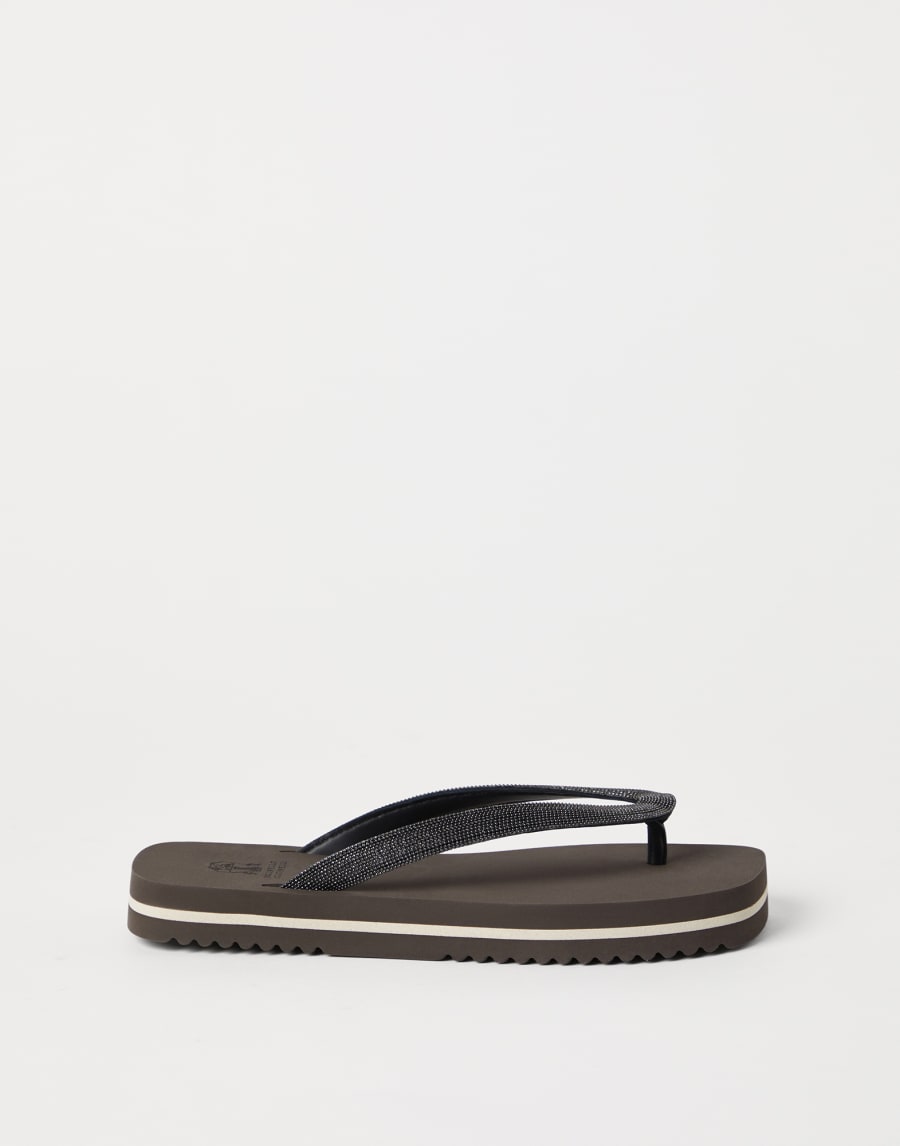 Precious flip flops Rust Brown Lifestyle - Brunello Cucinelli
