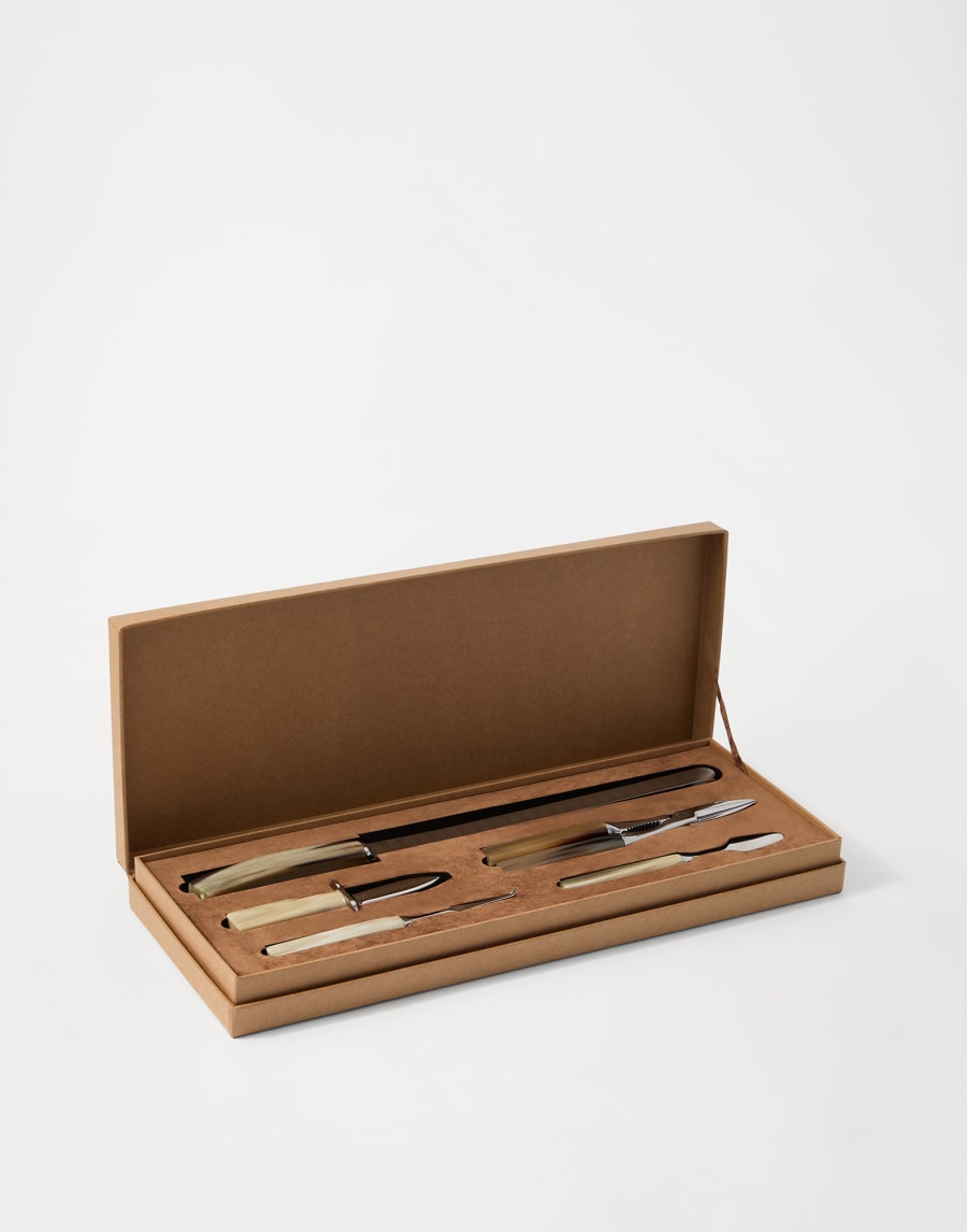 Set of crudités utensils Natural Horn Lifestyle - Brunello Cucinelli