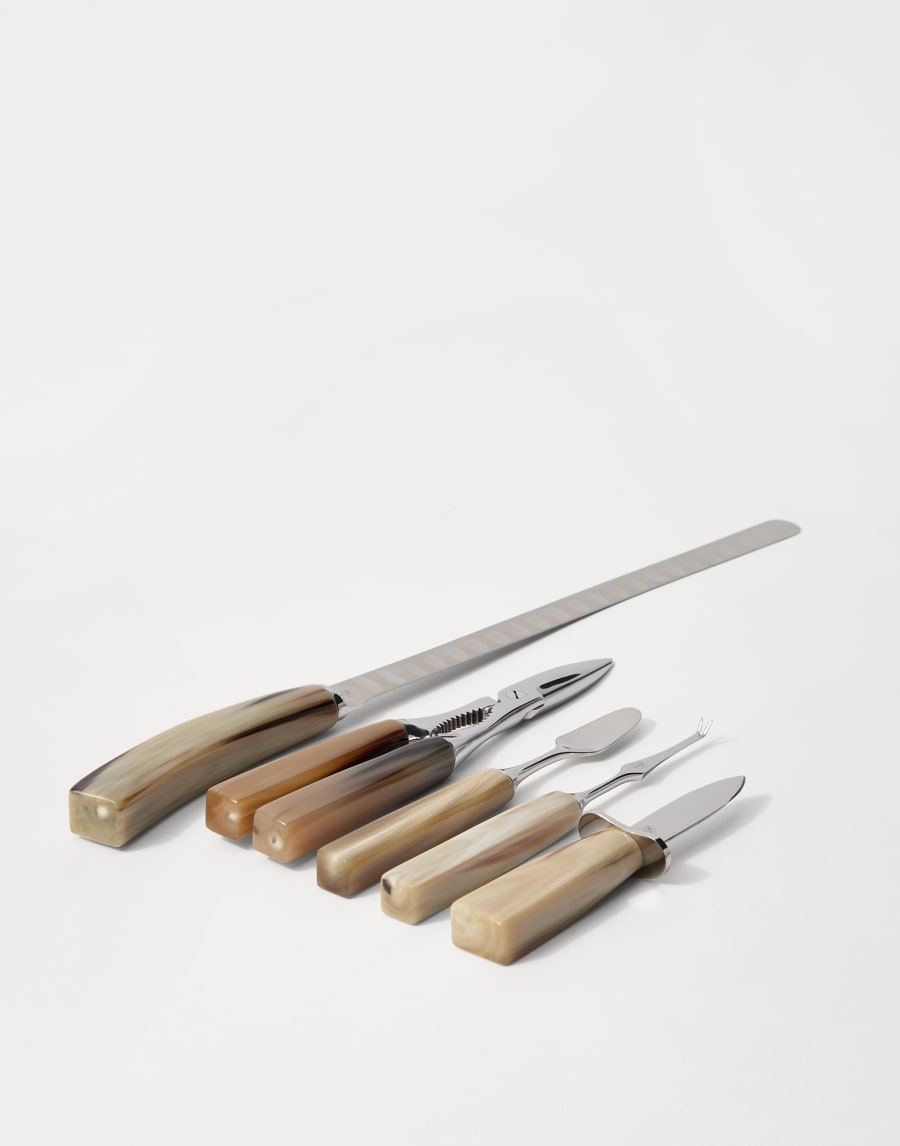 Set of crudités utensils Natural Horn Lifestyle - Brunello Cucinelli