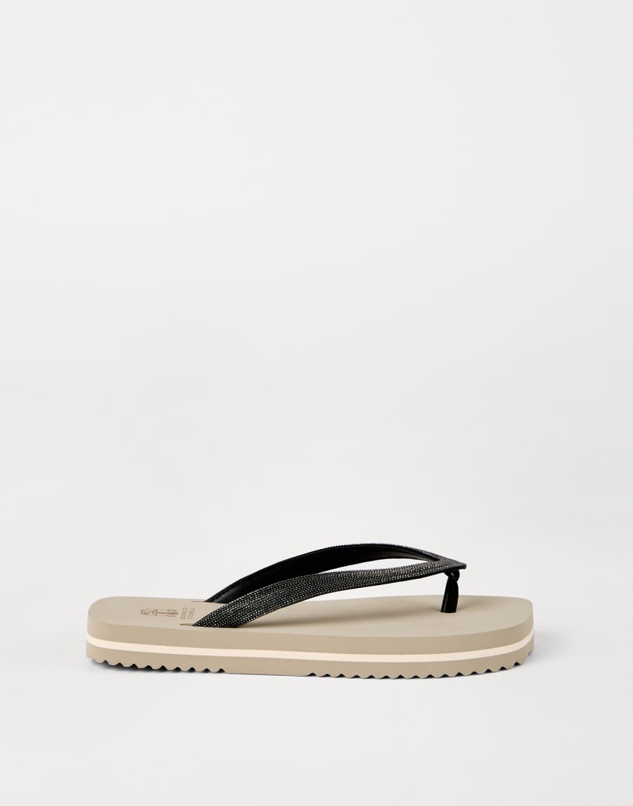 Precious flip flops Beige Lifestyle - Brunello Cucinelli
