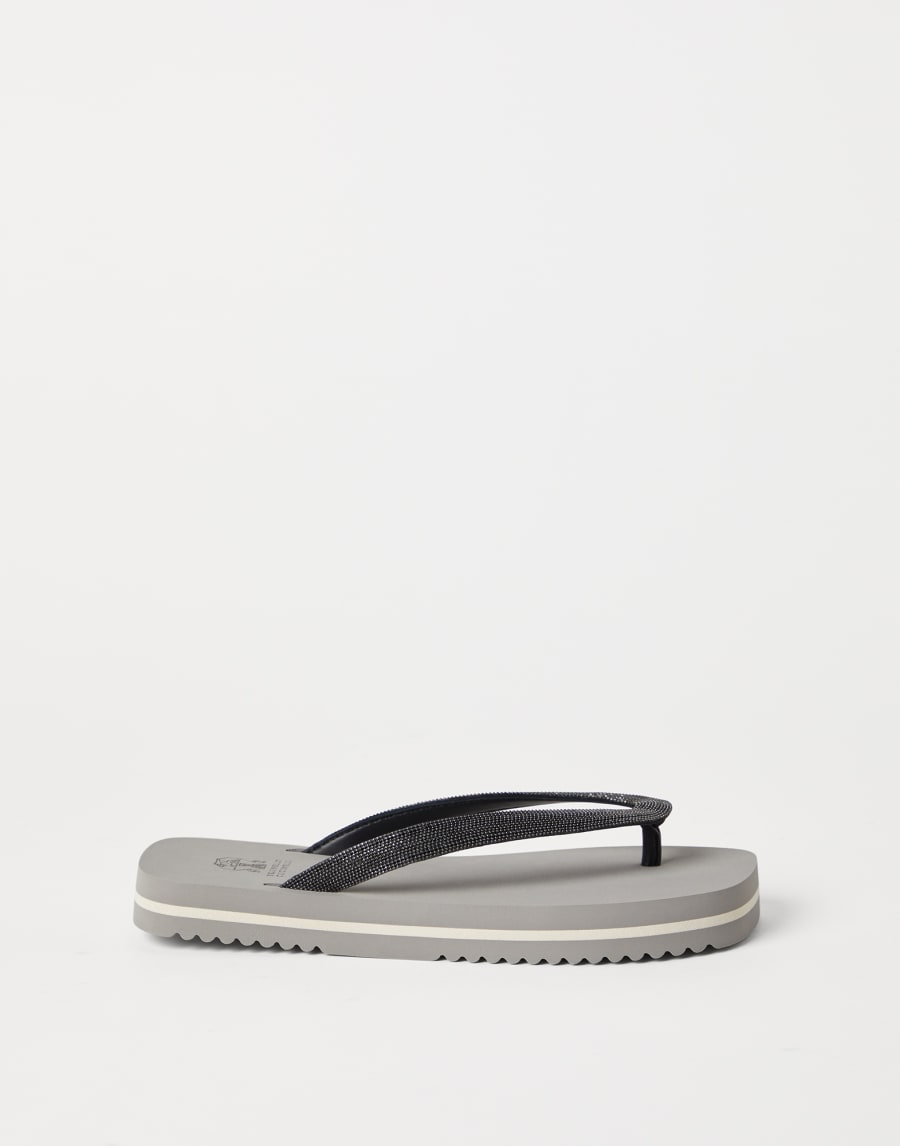 Precious flip flops Light Grey Lifestyle - Brunello Cucinelli
