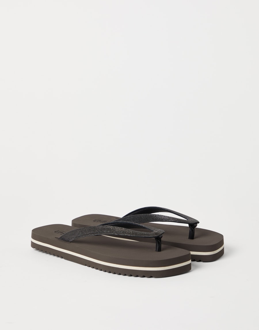 Precious flip flops Rust Brown Lifestyle - Brunello Cucinelli