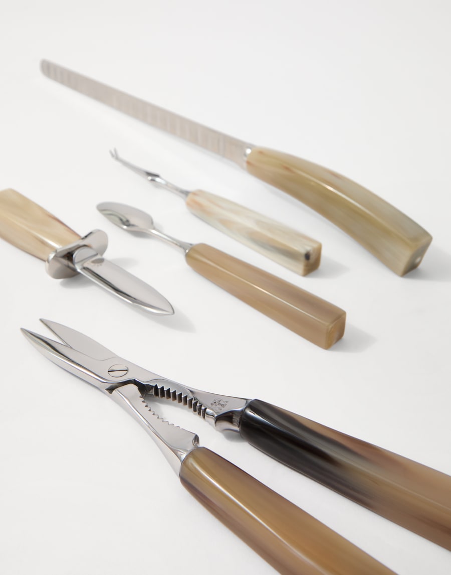 Set of crudités utensils Natural Horn Lifestyle - Brunello Cucinelli