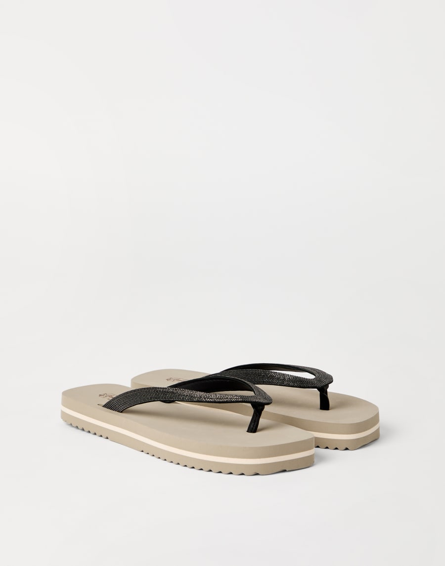 Precious flip flops Beige Lifestyle - Brunello Cucinelli