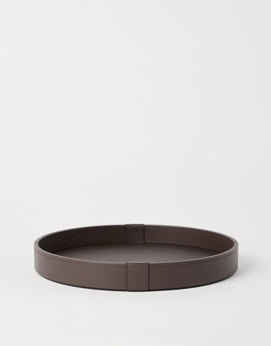 Wood and leather tray Cigar Lifestyle - Brunello Cucinelli