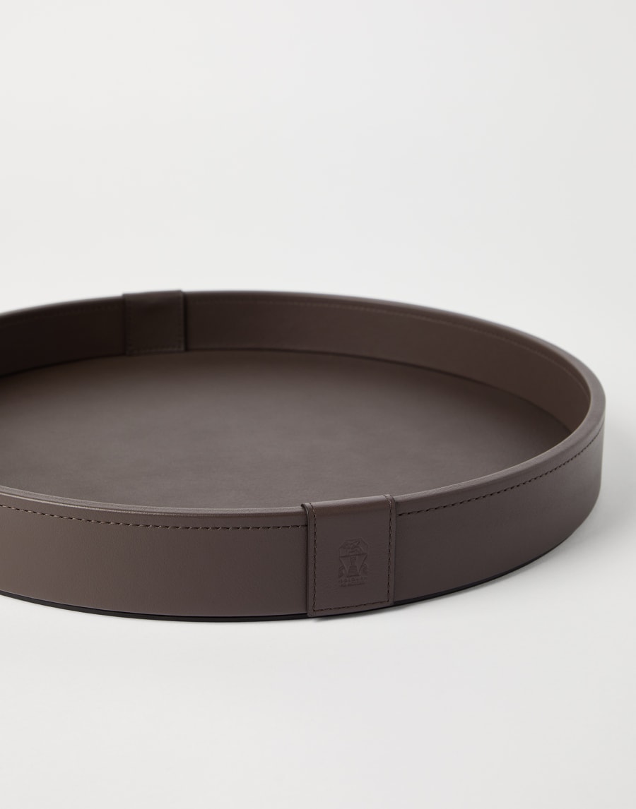 Wood and leather tray Cigar Lifestyle - Brunello Cucinelli