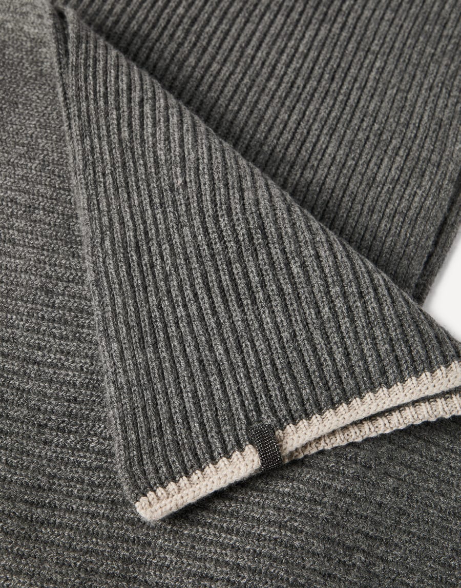 Шарф из трикотажа Кварцевый Серый Женщина - Brunello Cucinelli