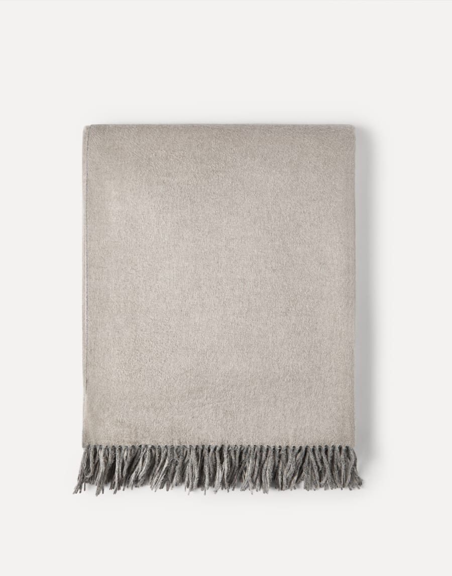 双层丝绸披毯 浅米色 生活风格 - Brunello Cucinelli