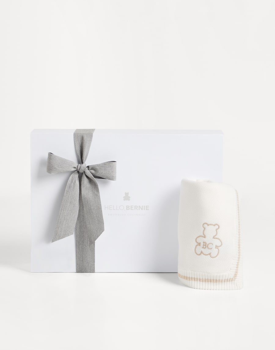 伯尼小熊幼童刺绣盖毯 巴拿马色 幼童 - Brunello Cucinelli