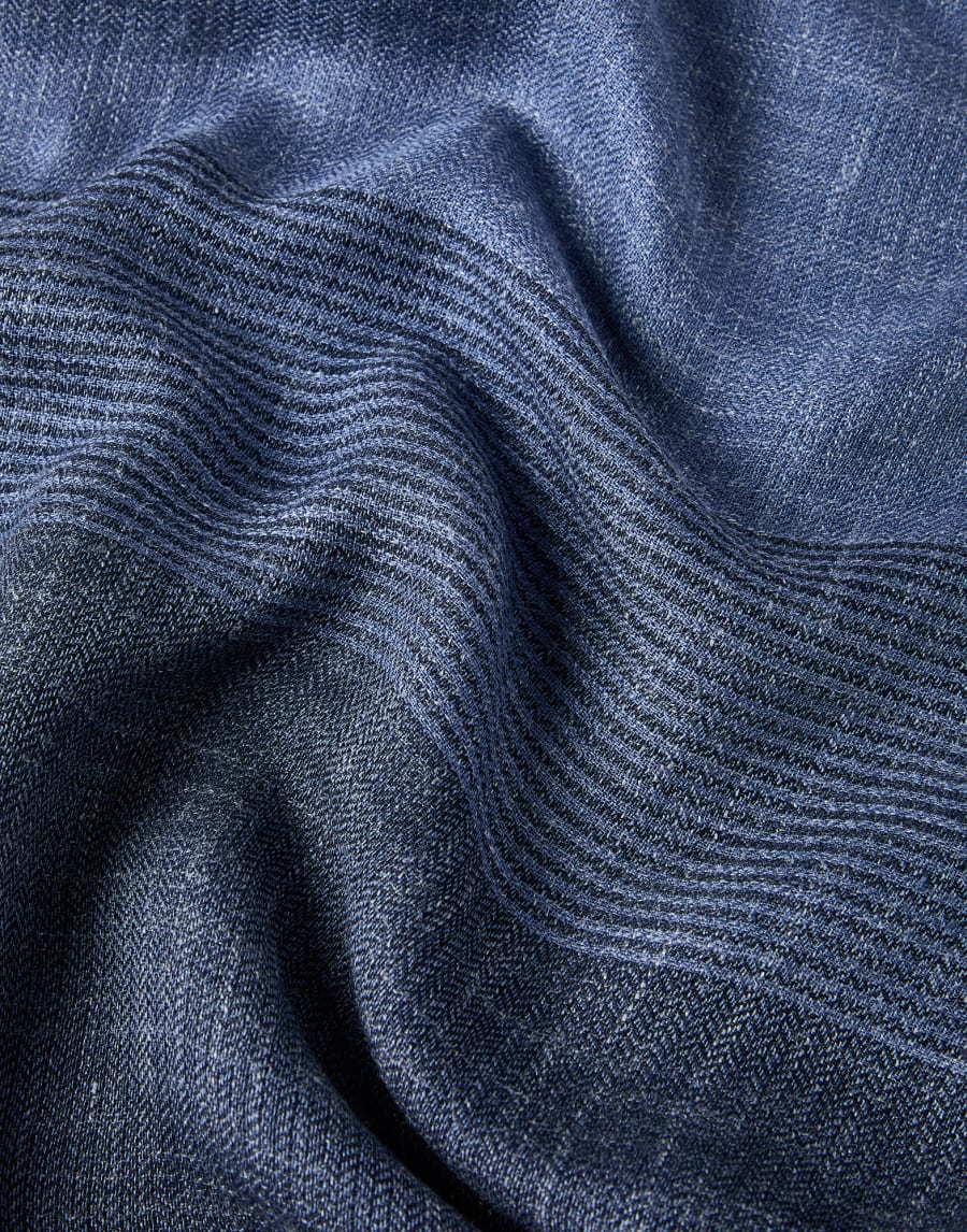 Bufanda de lino y seda Denim Hombre - Brunello Cucinelli