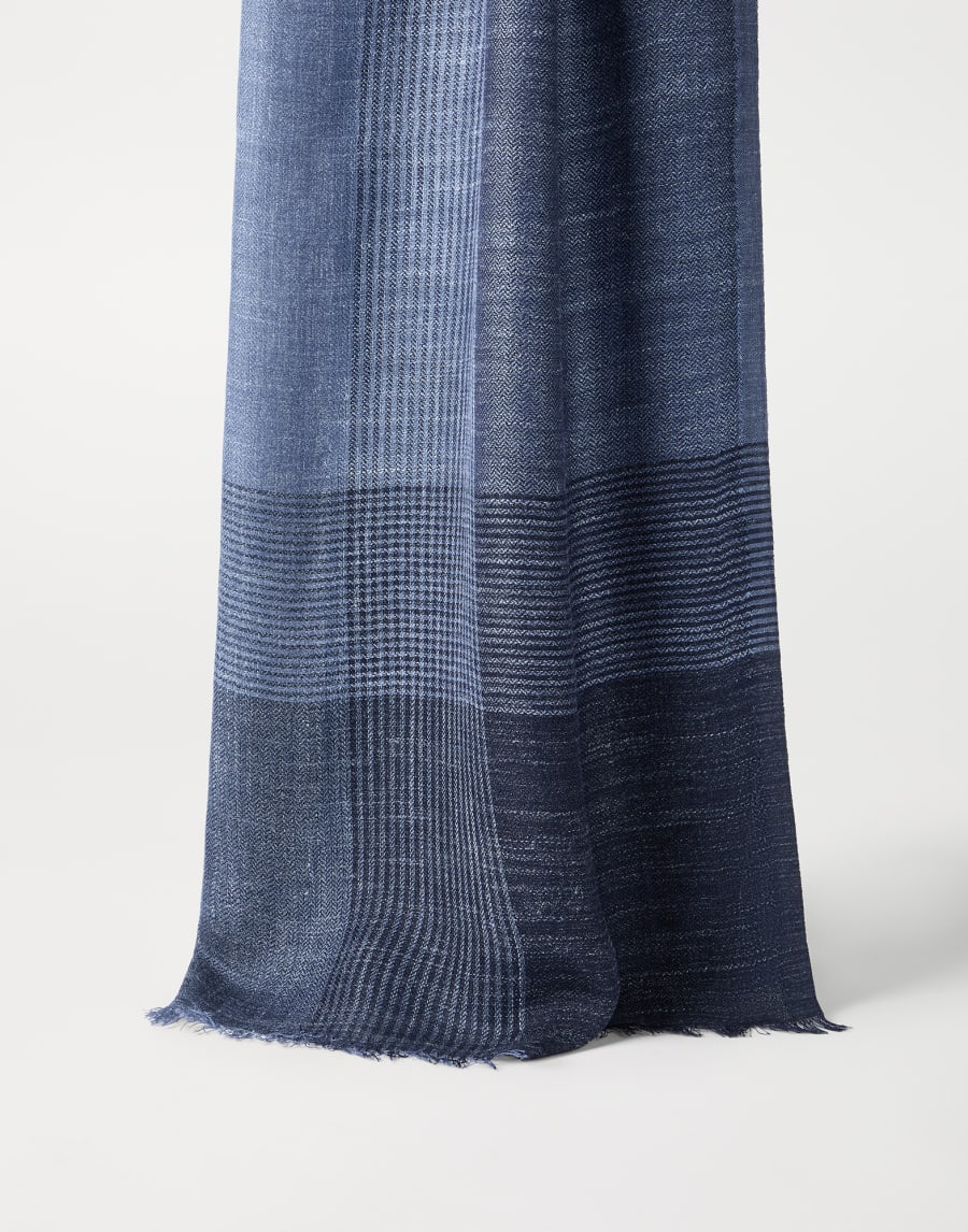 Bufanda de lino y seda Denim Hombre - Brunello Cucinelli