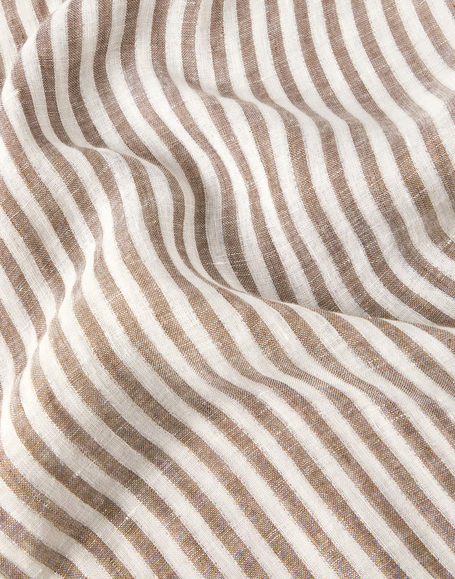 Sparkling striped linen scarf Panama Woman - Brunello Cucinelli