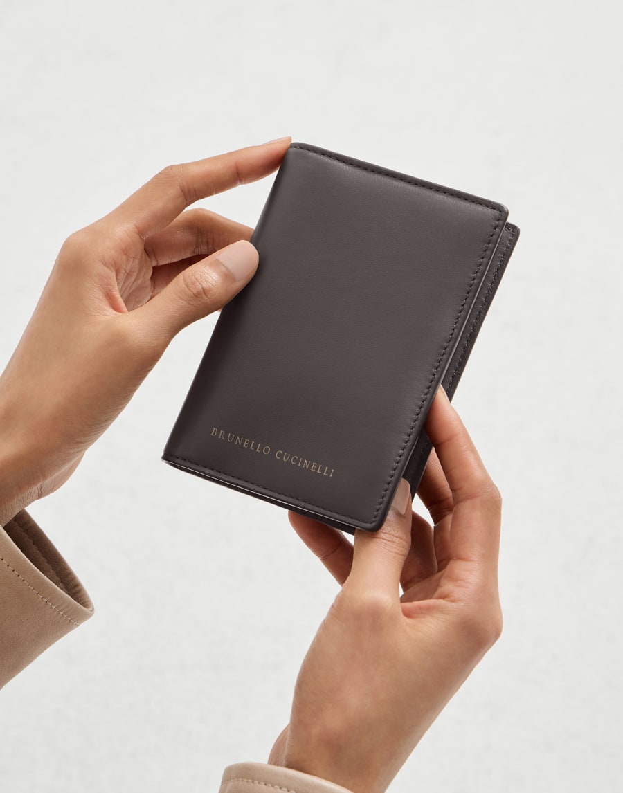 Calfskin passport holder Brown Woman - Brunello Cucinelli