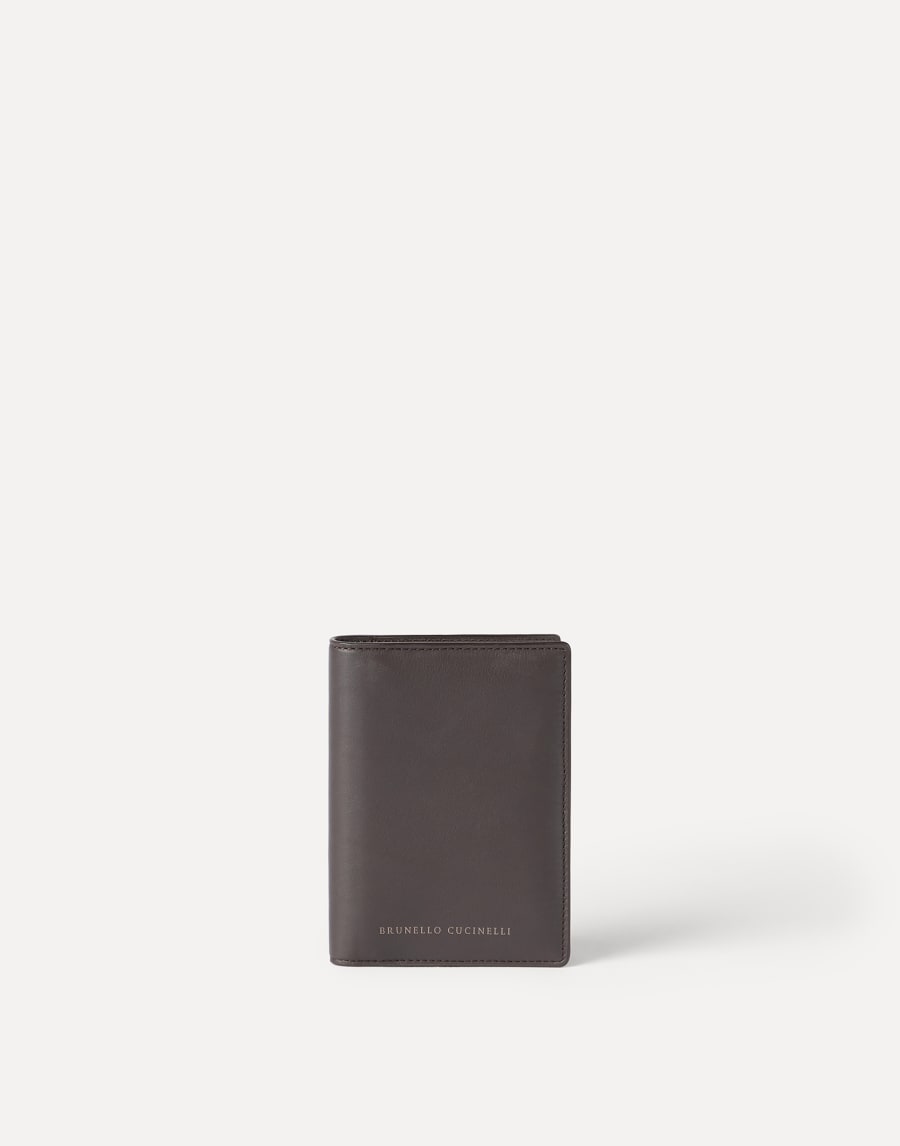Calfskin passport holder Brown Woman - Brunello Cucinelli