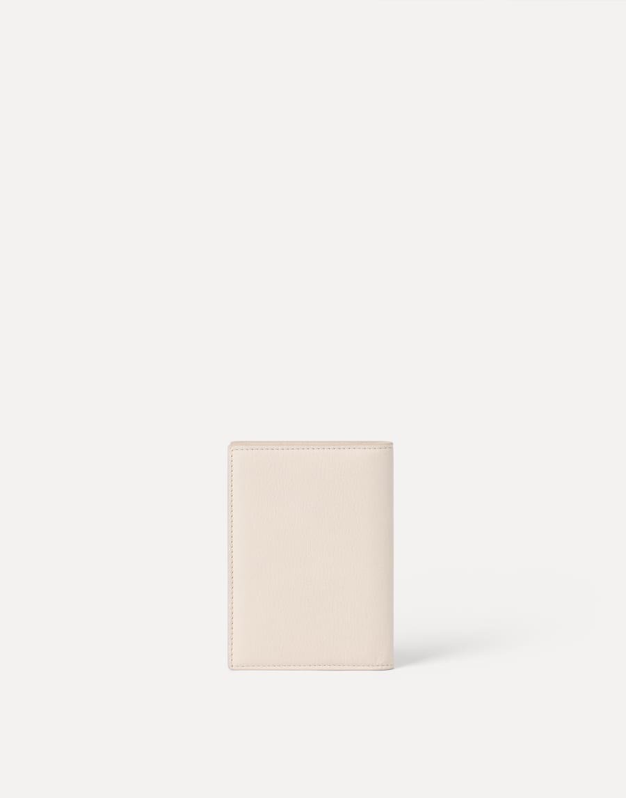Calfskin passport holder Ivory Woman - Brunello Cucinelli