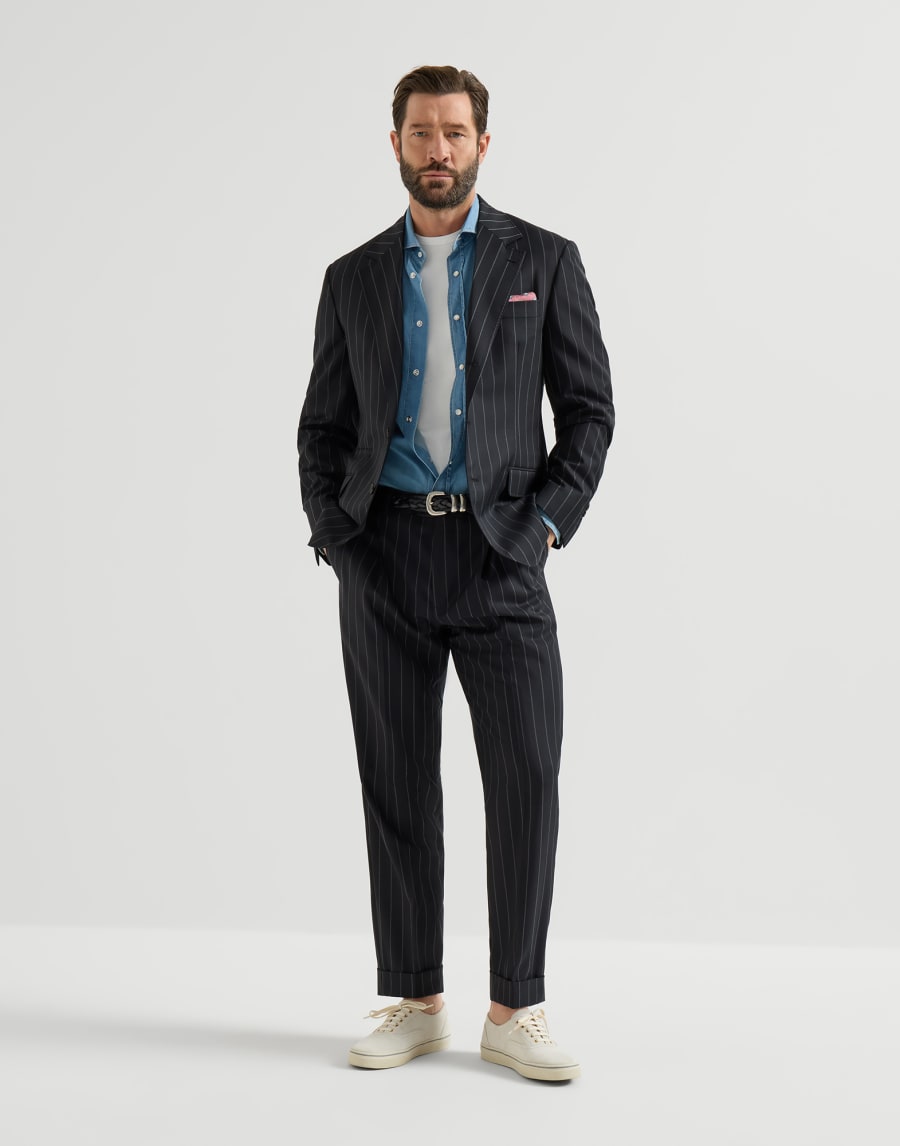 Virgin wool blazer Black Man - Brunello Cucinelli