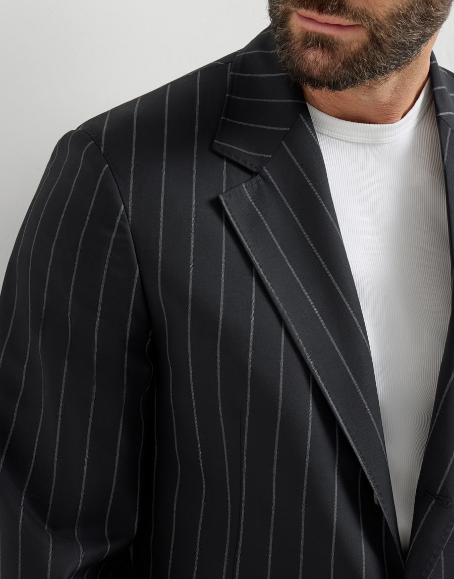 Virgin wool blazer Black Man - Brunello Cucinelli