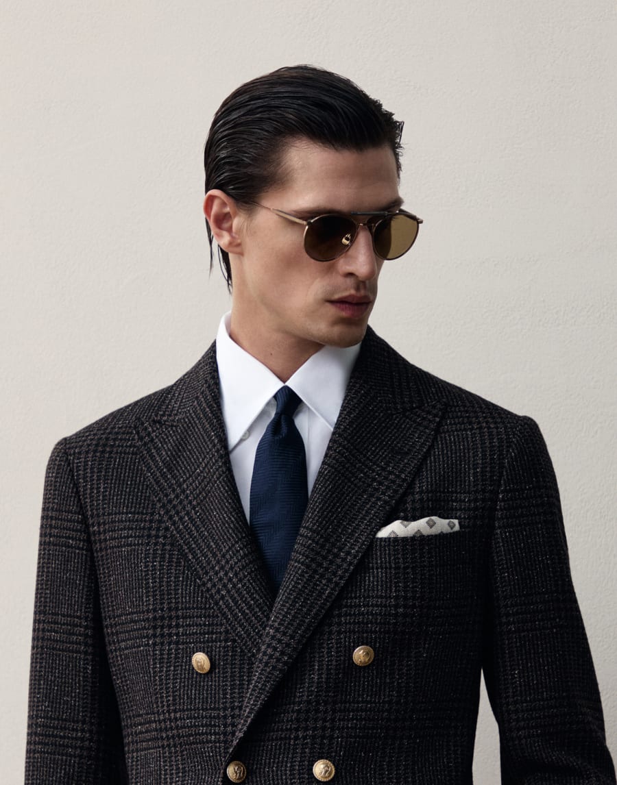 Occhiale da sole rotondo in titanio Oro Rosa Occhiali - Brunello Cucinelli