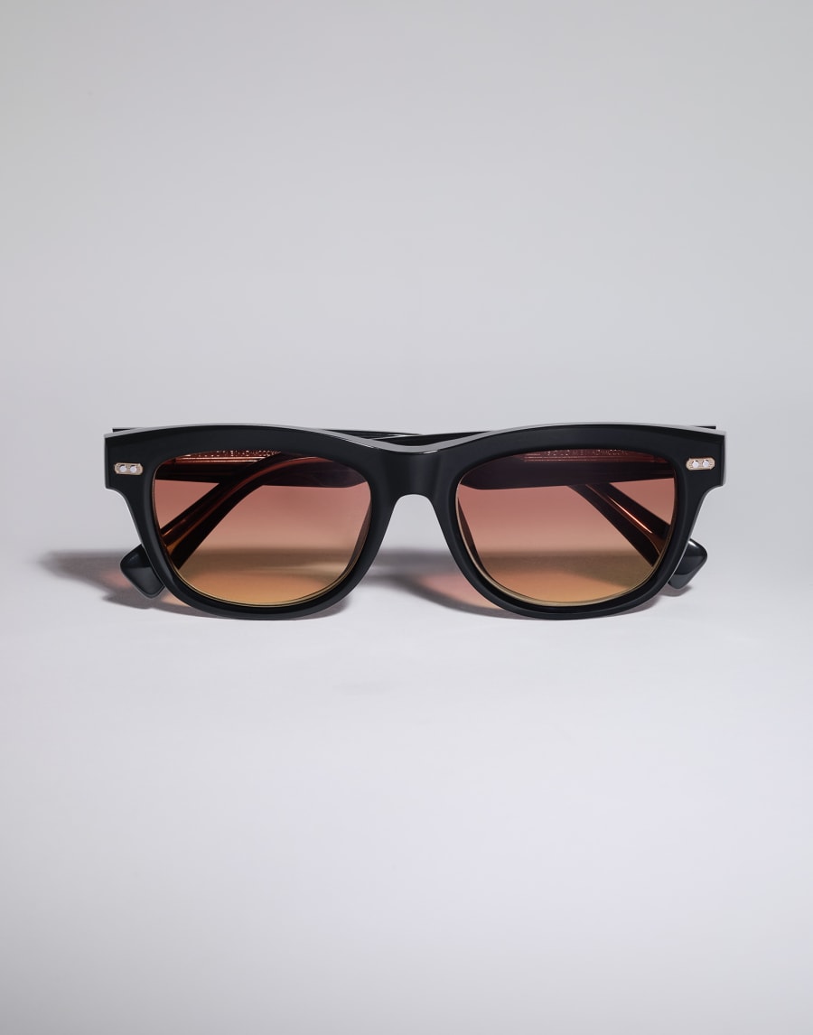 Rechteckige Azetatbrille Schwarz Brillen - Brunello Cucinelli