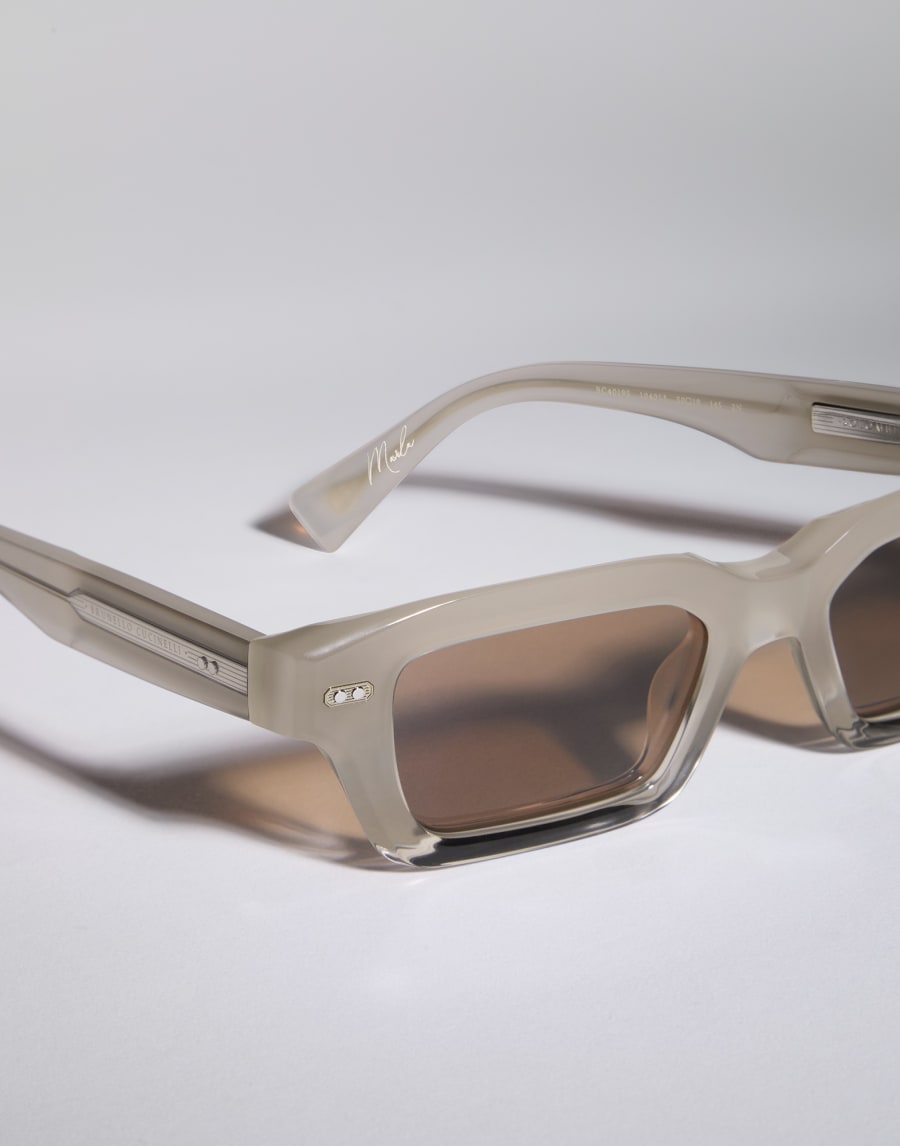 Sonnenbrille Marla aus Azetat Beige Seide Brillen - Brunello Cucinelli