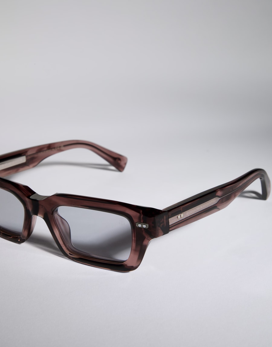 Sonnenbrille Marla aus Azetat Verwaschenes Lila Brillen - Brunello Cucinelli