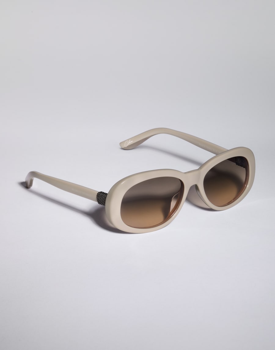 Sonnenbrille Claire aus Azetat Beige Brillen - Brunello Cucinelli