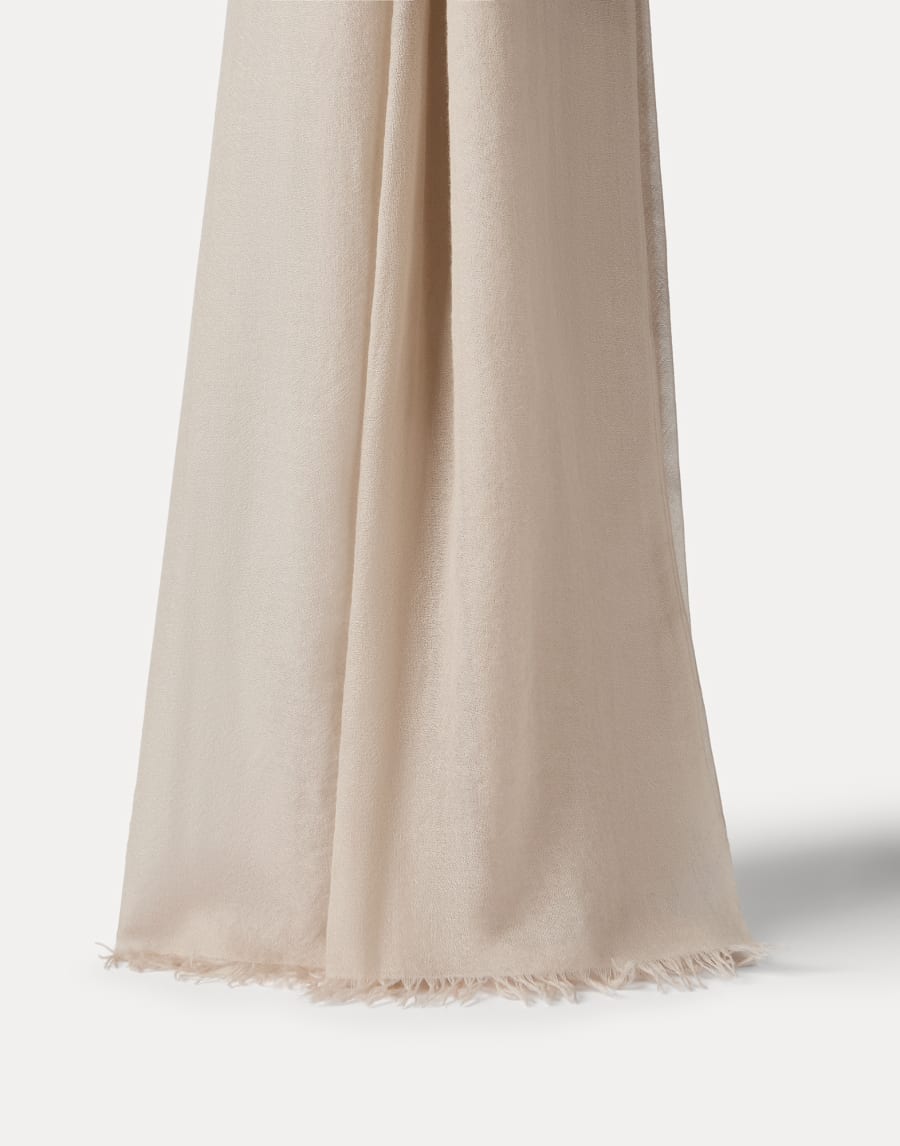 Шарф из кашемира и шелка Бежевый Женщина - Brunello Cucinelli