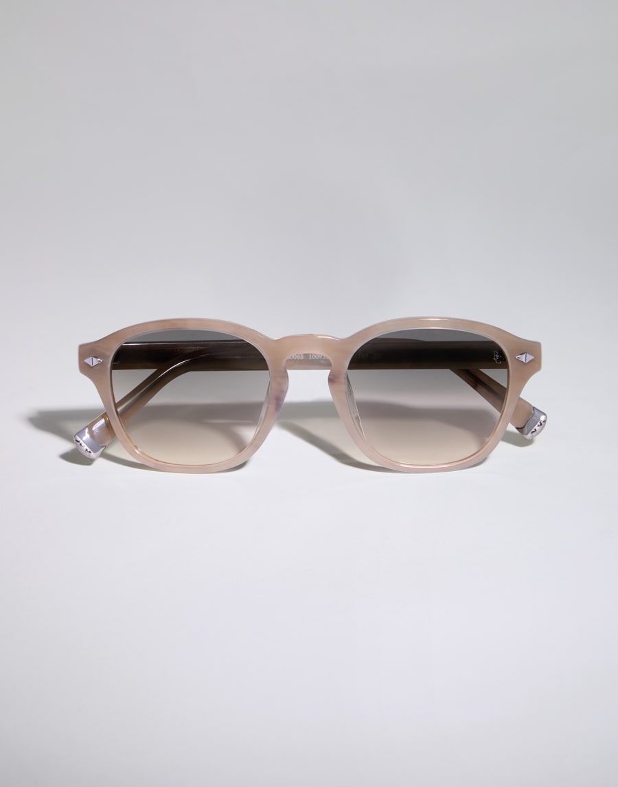 Round acetate sunglasses Cashmere Beige Eyewear - Brunello Cucinelli